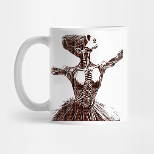 Typography Skeleton Gothic Dancing Holloween Boo Mug